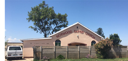Beautiful exterior view of Norwood Baptist Church